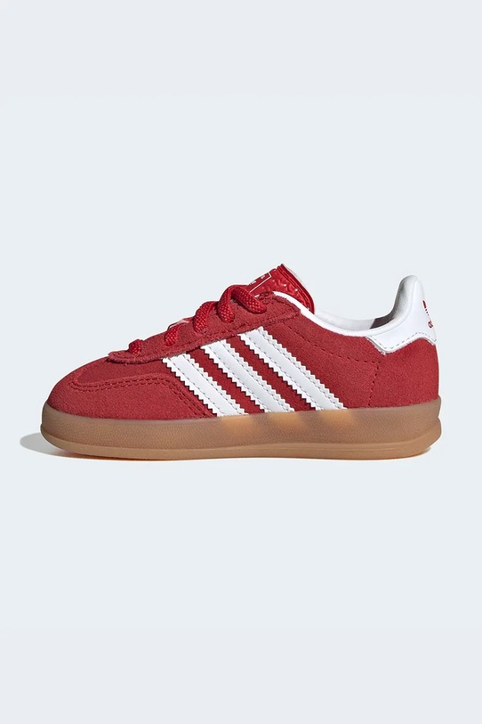 adidas Originals sneakersy zamszowe dziecięce GAZELLE INDOOR czerwony IH9132