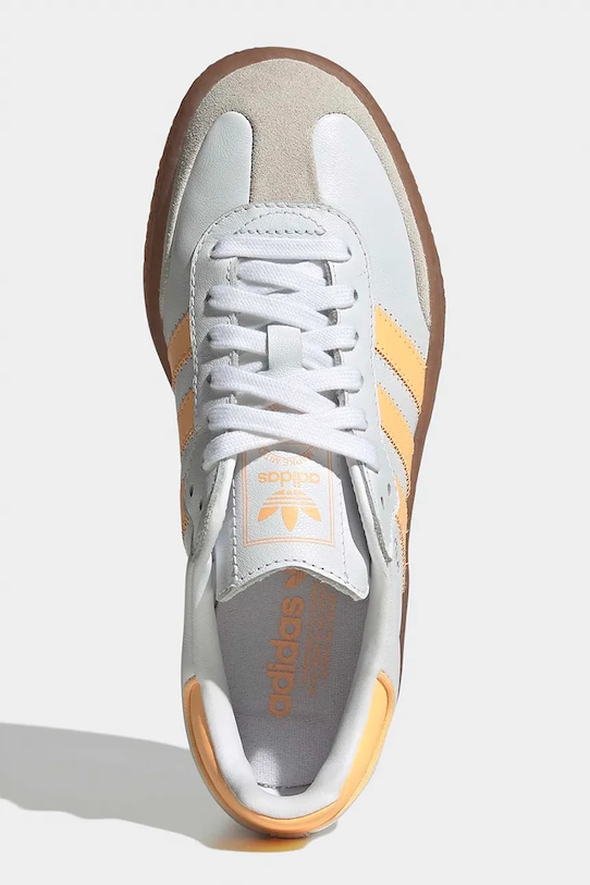 adidas Originals sneakersy skórzane dziecięce SAMBAE JP9533 biały