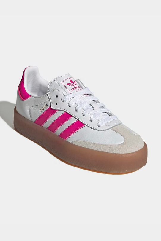 Παιδικά δερμάτινα sneakers adidas Originals SAMBAE JP9532 λευκό SS26