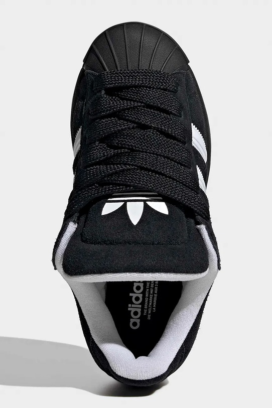 adidas Originals sneakersy skórzane dziecięce SUPERSTAR ST KJ1192 czarny