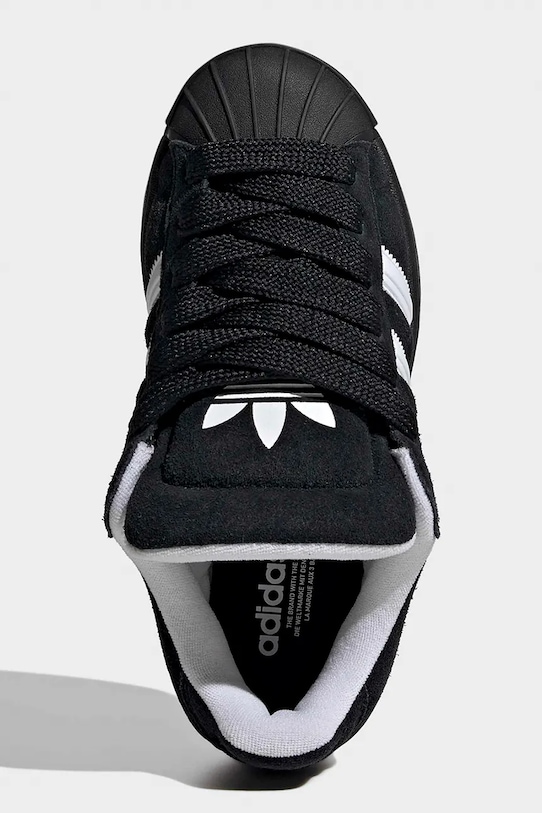 adidas Originals sneakersy skórzane dziecięce SUPERSTAR ST KJ1192 czarny