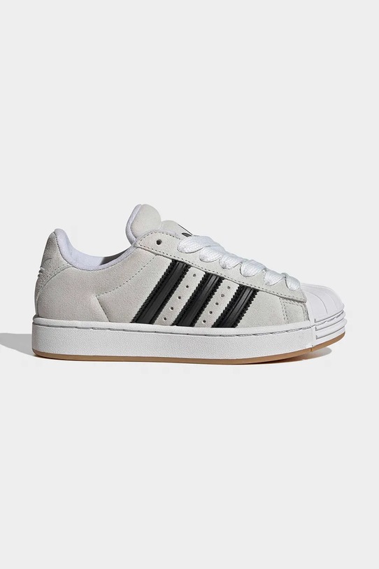 adidas Originals sneakersy skórzane dziecięce SUPERSTAR ST skóra zamszowa beżowy KJ1191