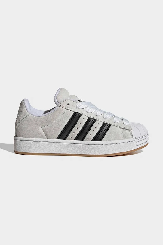 adidas Originals sneakersy skórzane dziecięce SUPERSTAR ST skóra zamszowa beżowy KJ1191