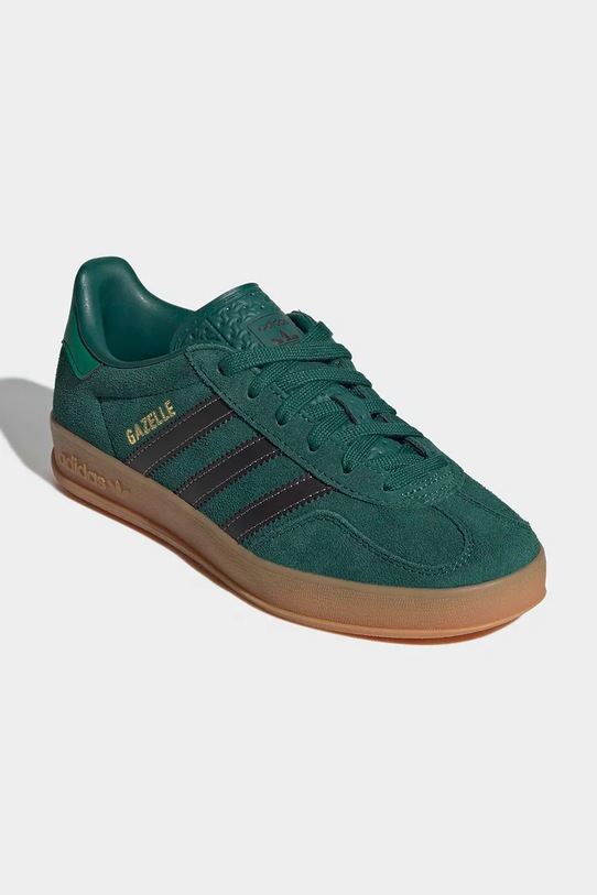 adidas Originals sneakersy skórzane dziecięce GAZELLE INDOOR IH6449 zielony SS26