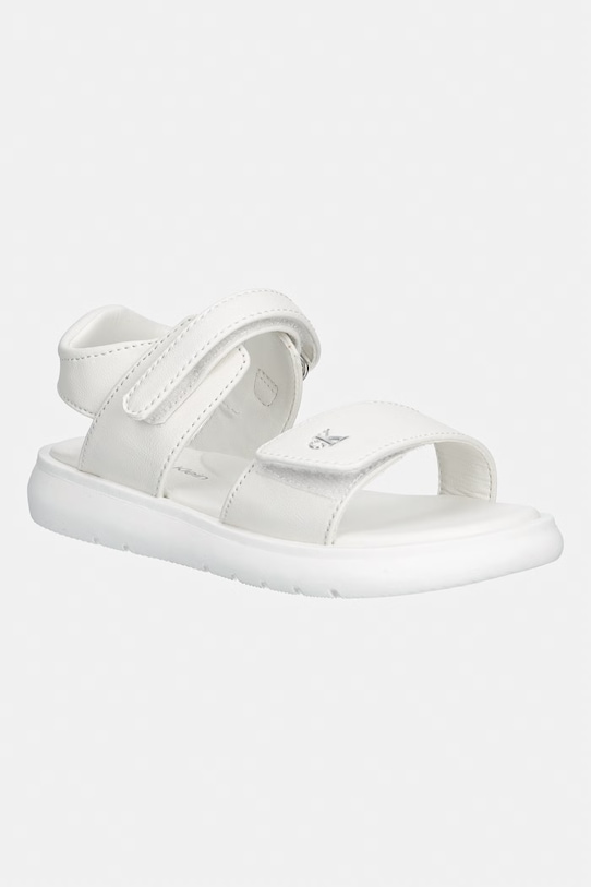 Calvin Klein Jeans sandały dziecięce imitacja skóry licowej biały V1A2.83240.20.29