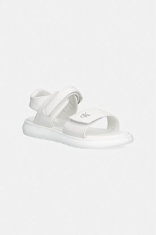 Calvin Klein Jeans sandały dziecięce imitacja skóry licowej biały V1A2.83240.30.34