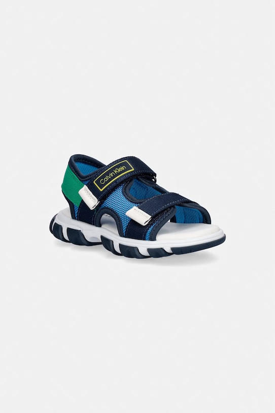 Calvin Klein Jeans sandały dziecięce imitacja skóry licowej niebieski V1B2.83321.20.23