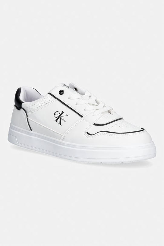 Calvin Klein Jeans sneakersy dziecięce imitacja skóry licowej biały V3X9.83297