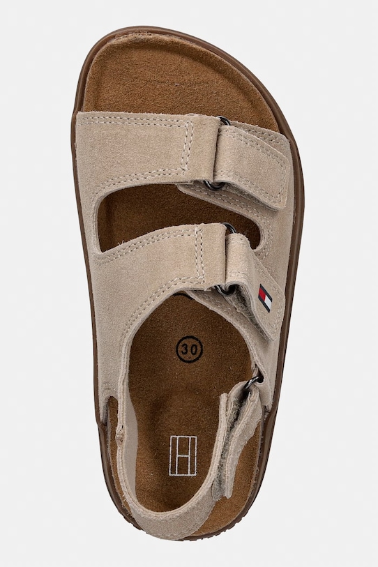 Tommy Hilfiger sandały zamszowe dziecięce beżowy T3X2.34394.22.34