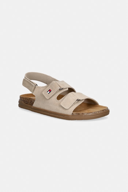 Tommy Hilfiger gyerekszandál velúrból bézs T3X2.34394.35.41