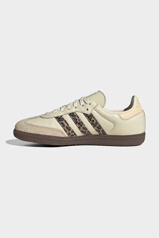 Dětské kožené tenisky adidas Originals SAMBA OG béžová JQ5874