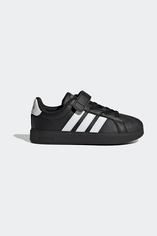 Παιδικά sneakers adidas STREETTALK απομίμηση λείου δέρματος μαύρο JS5055
