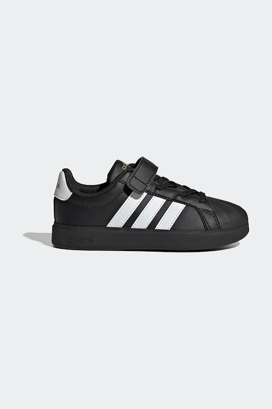 Παιδικά sneakers adidas STREETTALK απομίμηση λείου δέρματος μαύρο JS5055
