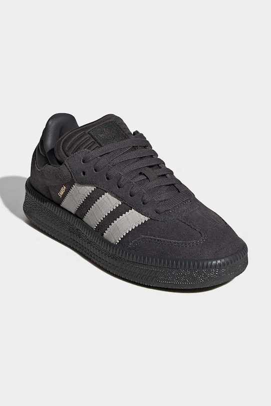 adidas Originals SAMBA XLG sneakersy dziecięce zamszowe JP9521 brązowy SS26