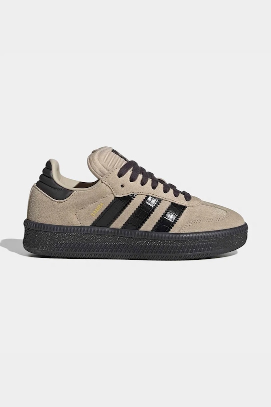 Dětské semišové tenisky adidas Originals SAMBA XLG nízký béžová JP9520