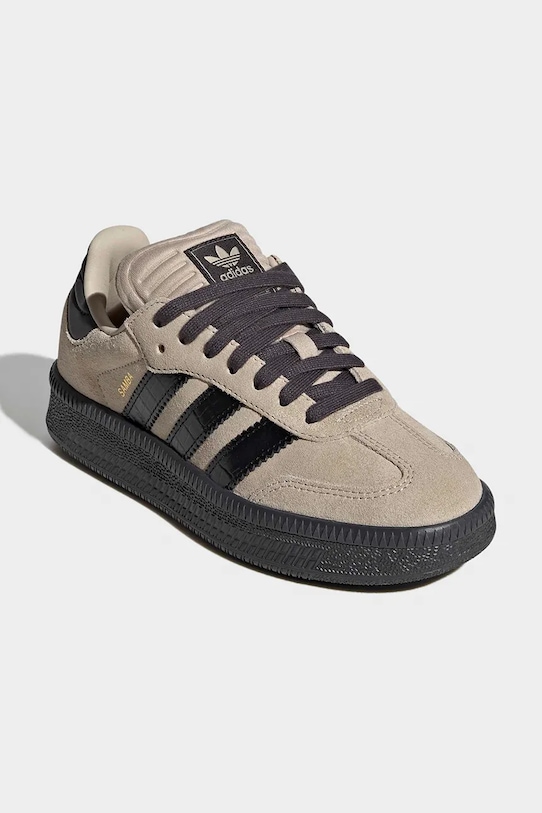 Dětské semišové tenisky adidas Originals SAMBA XLG JP9520 béžová SS26