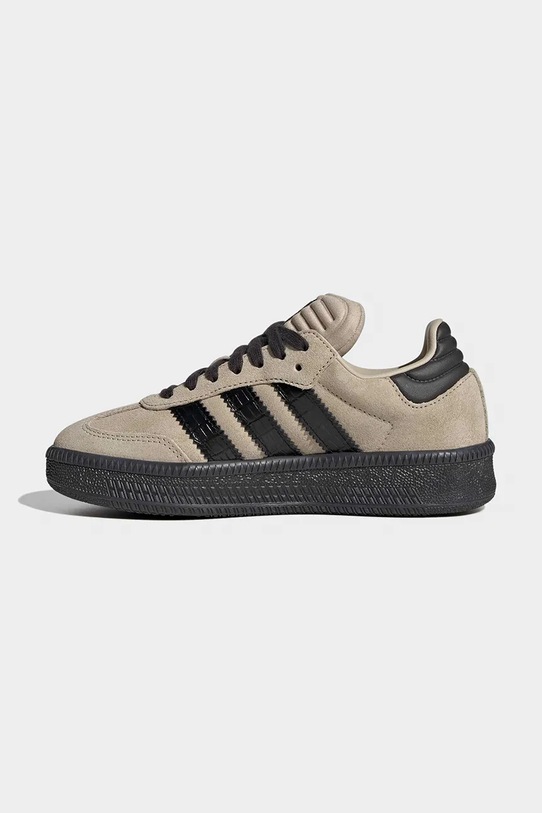 Dětské semišové tenisky adidas Originals SAMBA XLG béžová JP9520