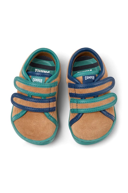 Детские ботинки из нубука Camper TWS FW K800666 коричневый