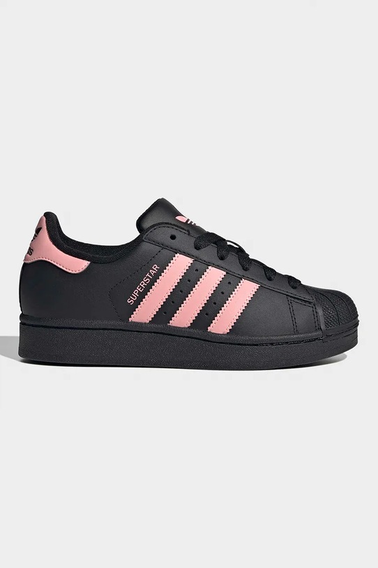 Παιδικά sneakers adidas Originals SUPERSTAR II συνθετικό μαύρο JR9862