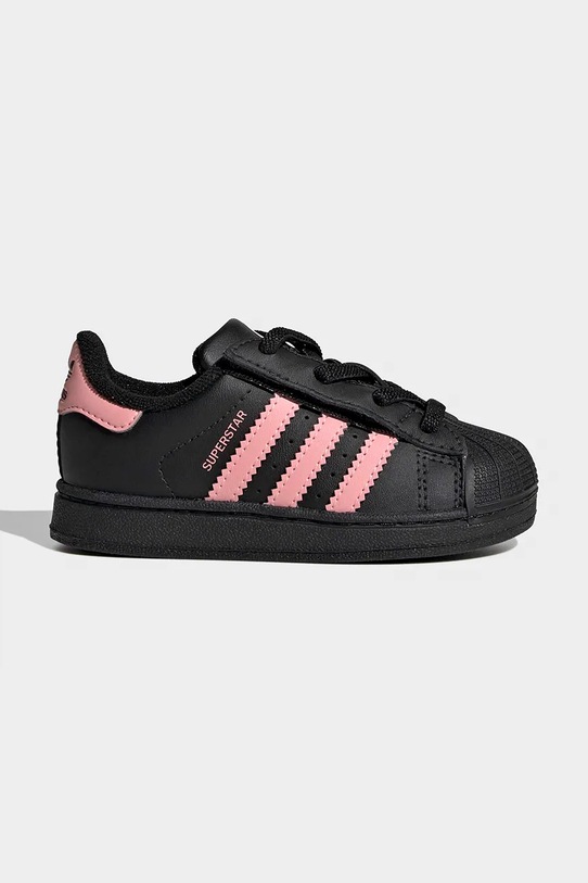 Otroške superge adidas Originals SUPERSTAR II Sintetični črna JP9470