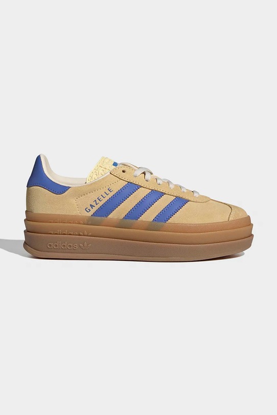 Otroške superge iz semiša adidas Originals GAZELLE BOLD Zrnato usnje bež IH6457