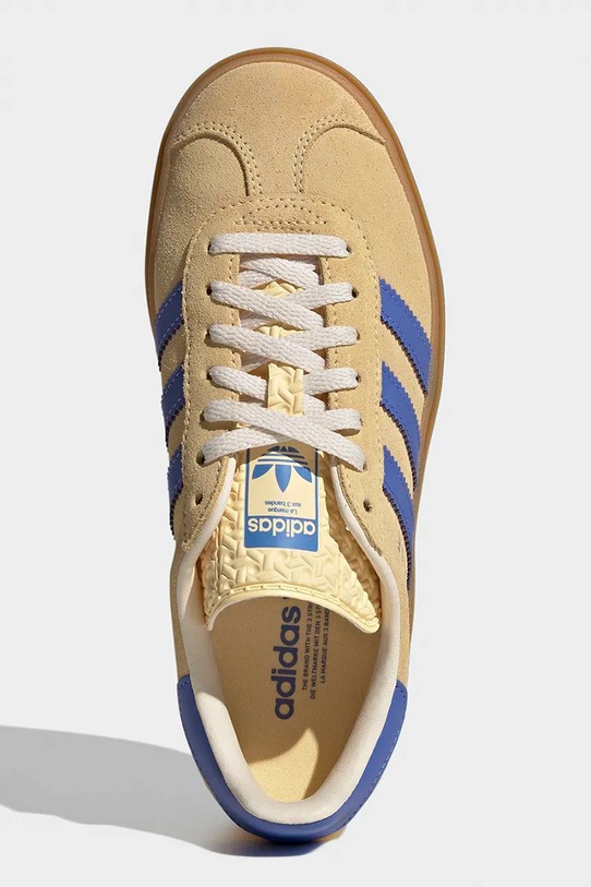Otroške superge iz semiša adidas Originals GAZELLE BOLD IH6457 bež