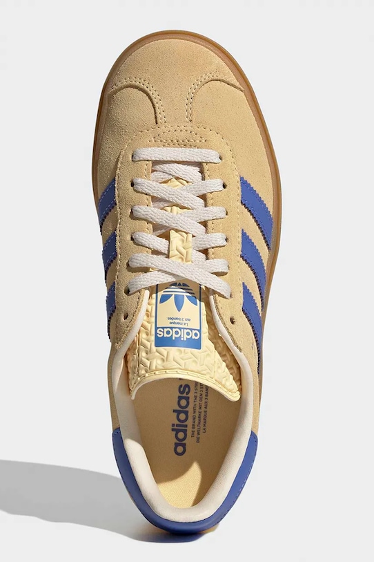 Otroške superge iz semiša adidas Originals GAZELLE BOLD IH6457 bež
