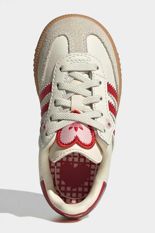 Dětské kožené tenisky adidas Originals SAMBA OG KI6682 béžová