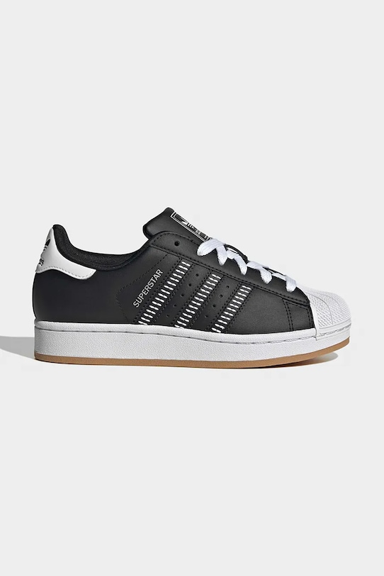 adidas Originals sneakersy dziecięce SUPERSTAR II skóra powlekana czarny HQ0029