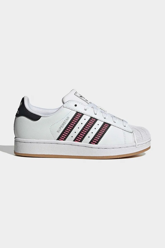 adidas Originals sneakersy dziecięce SUPERSTAR II skóra powlekana biały HQ0030