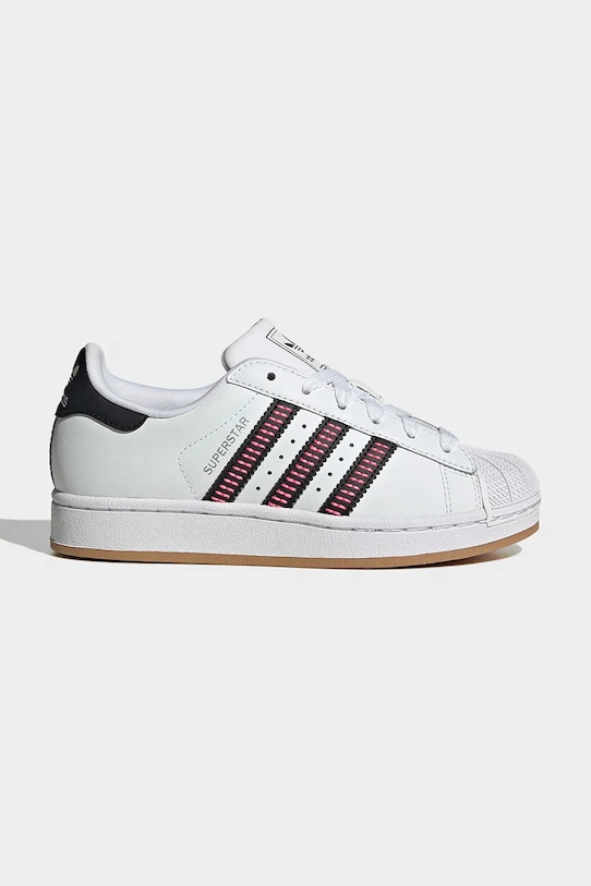 adidas Originals sneakersy dziecięce SUPERSTAR II skóra powlekana biały HQ0030