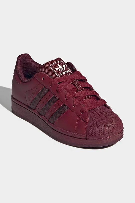 adidas Originals sneakersy zamszowe dziecięce SUPERSTAR II JR9867 bordowy SS26