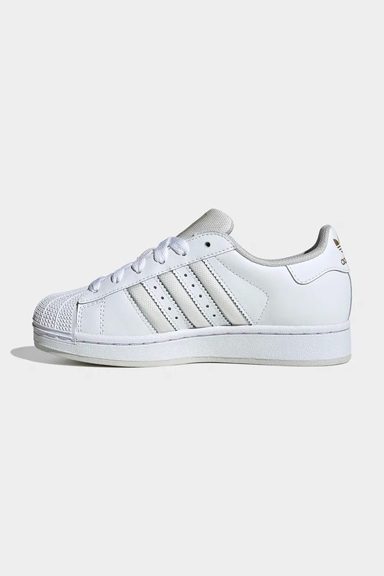 adidas Originals sneakersy skórzane dziecięce SUPERSTAR II biały JR9869