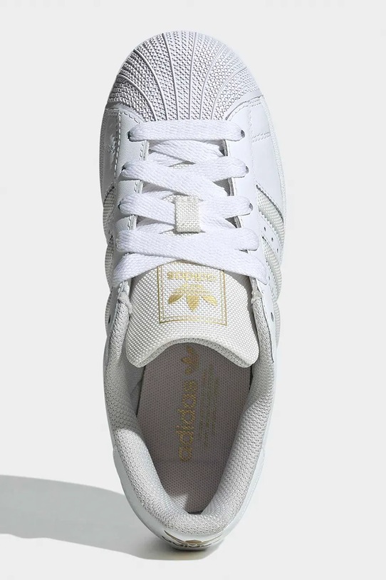 adidas Originals sneakersy skórzane dziecięce SUPERSTAR II JR9869 biały