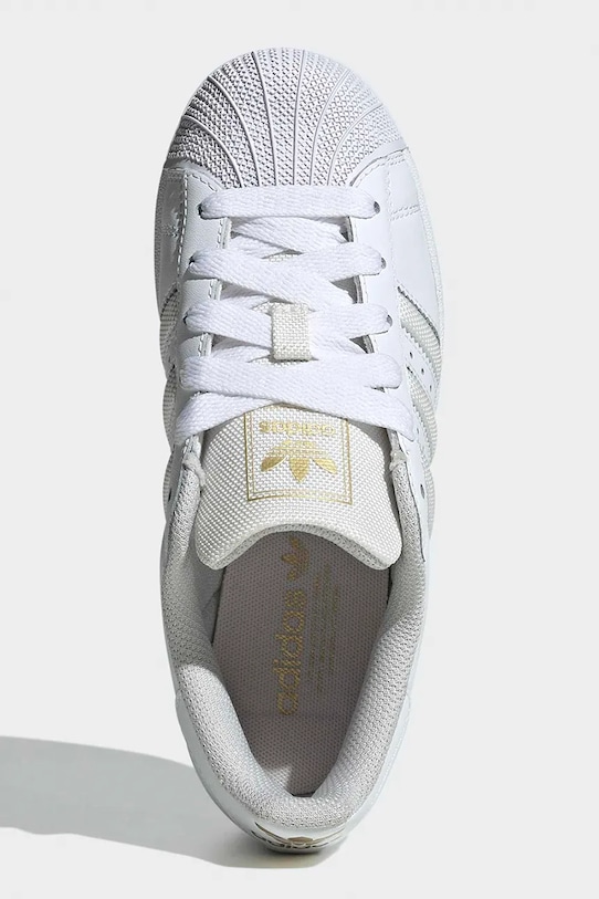 adidas Originals sneakersy skórzane dziecięce SUPERSTAR II JR9869 biały