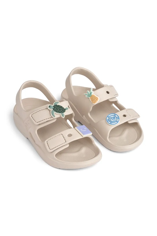 Liewood sandały z odkrytą piętą dziecięce Lilo Sandals with Charms beżowy LW20464.PPY2