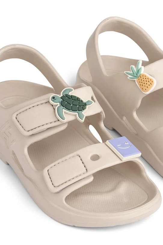 Liewood sandały z odkrytą piętą dziecięce Lilo Sandals with Charms beżowy LW20464.PPY2