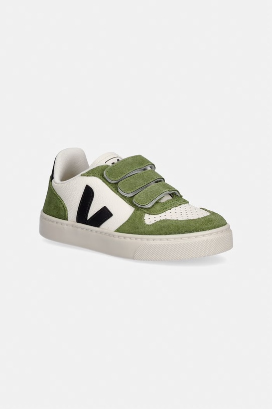 Veja Small V-10 sneakersy dziecięce skórzane zielony CV0521506C.28.35
