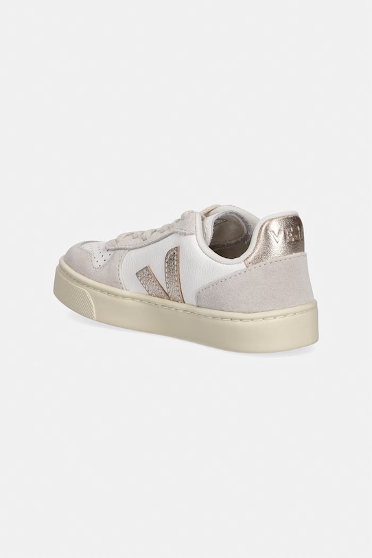 Chłopiec Veja sneakersy skórzane dziecięce Small V-10 Laces CX0520620C.28.35 beżowy