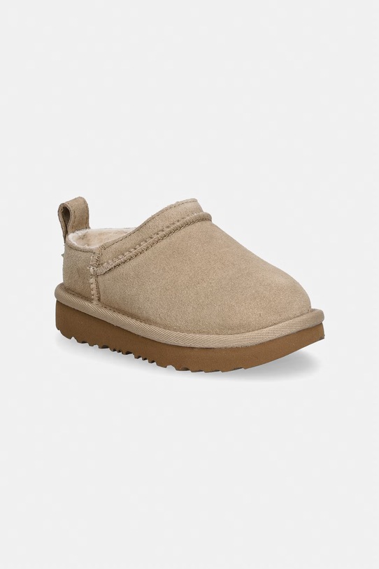 Дитячі замшеві зимові черевики UGG CLASSIC MICRO замша бежевий 1174410T