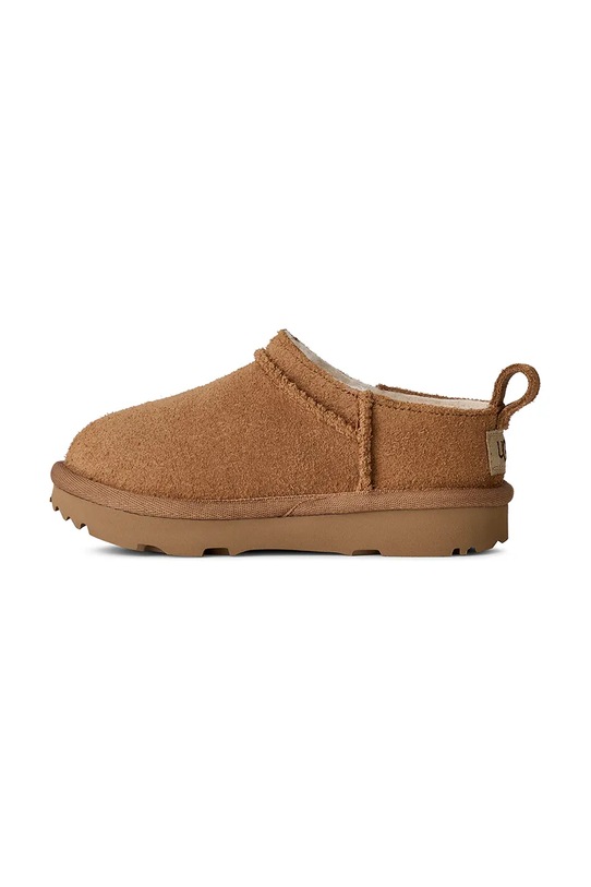 UGG buty zimowe zamszowe dziecięce CLASSIC MICRO brązowy 1174410T