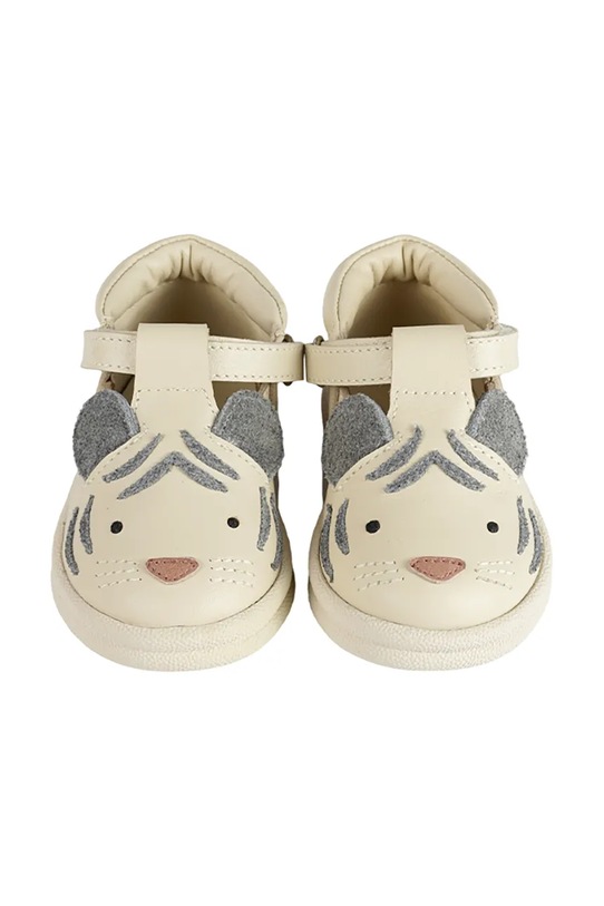 Chłopiec Donsje półbuty skórzane dziecięce Zazo Special Shoes White Tiger 1503704 beżowy