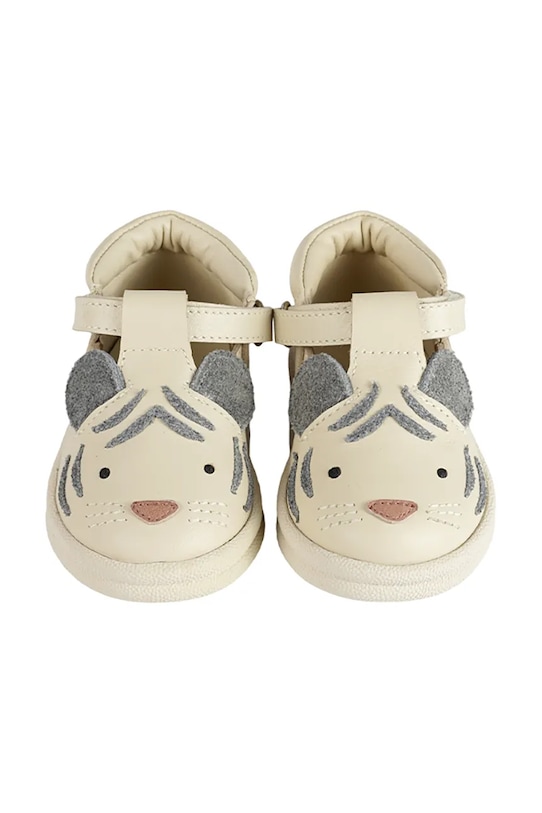 Chłopiec Donsje półbuty skórzane dziecięce Zazo Special Shoes White Tiger 1503704 beżowy