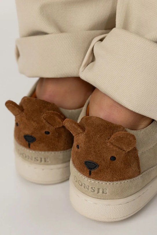 Donsje sneakersy zamszowe dziecięce Rinou Sneakers Bear 2032801.22.28 beżowy