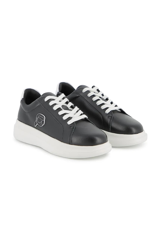 Παιδικά δερμάτινα sneakers Karl Lagerfeld μικρό μαύρο Z31182.36.39