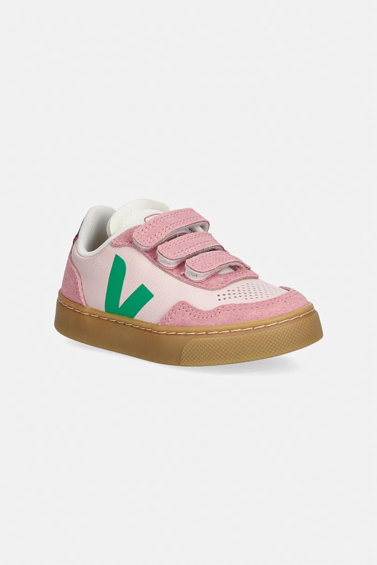 Veja Small V-90 sneakersy dziecięce skórzane różowy SX2021515C.21.27