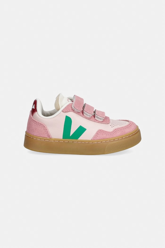 Veja Small V-90 sneakersy dziecięce skórzane SX2021515C.21.27 różowy SS26