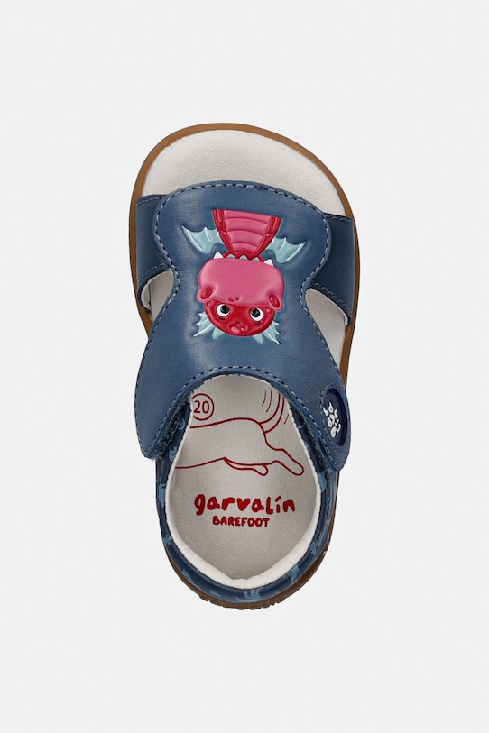 Garvalin Σανδάλια παιδικά δερμάτινα σκούρο μπλε 262330.19.23