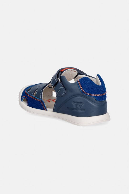 Κοριτσίστικα Παιδικά δερμάτινα σανδάλια Biomecanics 262130. μπλε