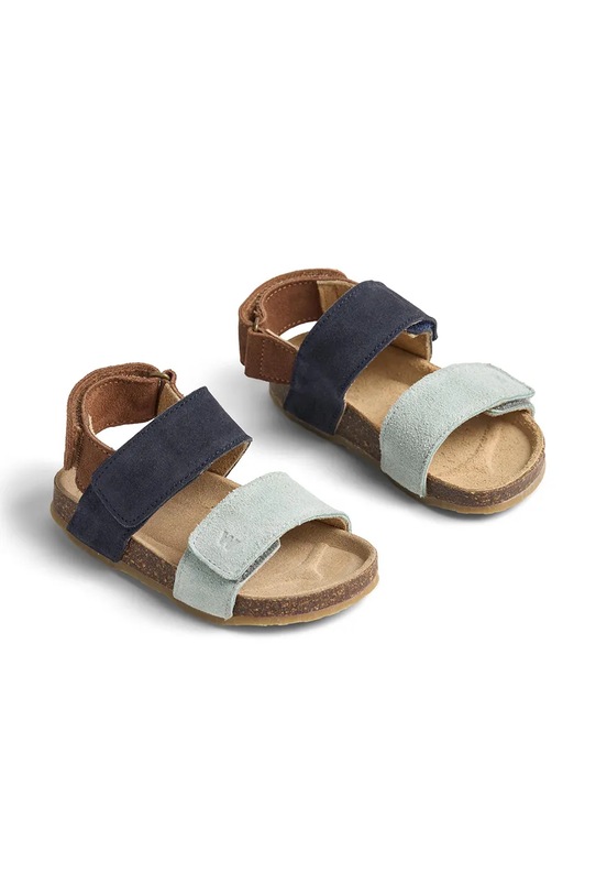 Wheat sandały dziecięce zamszowe WF807.01 niebieski SS26